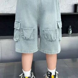 StyleCast x Revolte Boys Regular Fit Mid-Rise Denim Shorts image 3