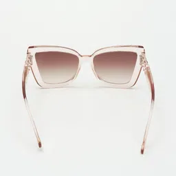 PELLE LUXUR Unisex Brown Lens & Brown Oversized Sunglasses with image 4