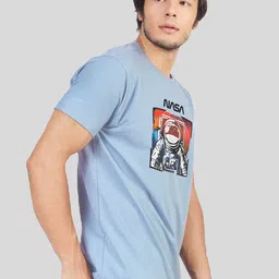 Greylongg Men Graphic Printed Round Neck Cotton T-Shirt image 3