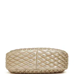 Da Milano Leather Half Moon Handheld Bag with Quilted image 4