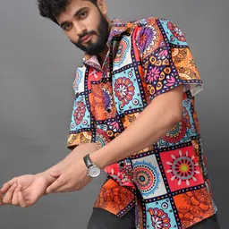 Mast & Harbour Men Relaxed Printed Casual Shirt-picture-33