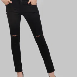 LINARIA Women Classic Straight Fit Slash Knee Cotton Jeans-image-80