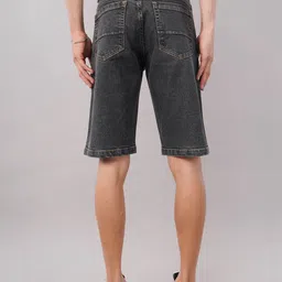 NIVASU Men Washed Denim Cargo Shorts image 4