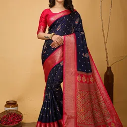 Mitera Ethnic Motifs Zari Art Silk Banarasi Saree-picture-37