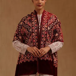 Soch Women Embroidered Velvet Shawl-picture-10