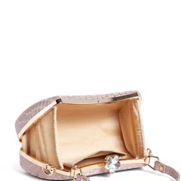 Exotic Textured Jute Box Clutch image 4