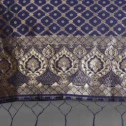 immy Jacquard Woven Dark Blue Women Dupatta image 5