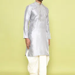 Arihant Rai Sinha Men Floral Embroidered Regular Thread Work Kurta with Dhoti Pants image 3