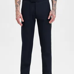 Snitch Men Smart Slim Fit Trousers-picture-30