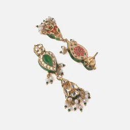 vivinia BY VIDHI MEHRA Gold-Plated Kundan-Studded & Pearl-Beaded Jewellery Set image 5