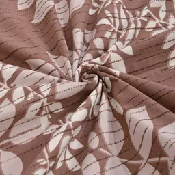 Arrabi Brown & Cream-Coloured 350 TC Bedsheet with 2 Pillow Covers image 2