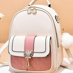 StyleCast Women Embroidered Backpack with Keychains - 16 L-image-76