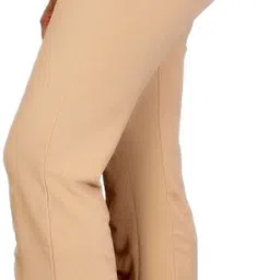 samriddh enterprise Women Regular Fit, Comfort Fit Beige Viscose Rayon Trousers image 4