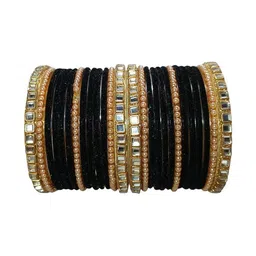 HASTKALA JEWELL Set Of 26 Stone Studded & Beaded Bangles-picture-42