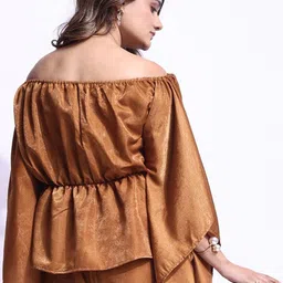 Fashfun Off-Shoulder Batwing Sleeve Peplum Top image 5