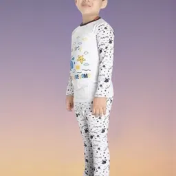 MUSNAH GARMENTS Kids-Unisex White Pure Cotton Clothing Set-picture-12