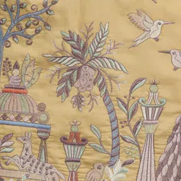 ODETTE Men Woven Design Embroidered Kurta image 3