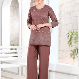 NIGHT FLOSS Women Ethnic Motifs Printed Regular Kurta with Palazzos image 4