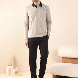 Sweet Dreams Men Shirt Collar Pure Cotton Night suit-image-49