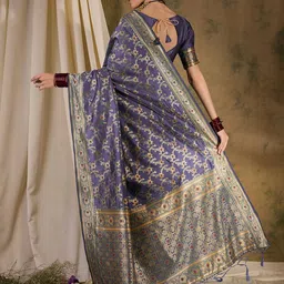 Suha Woven Design Zari Art Silk Banarasi Saree image 3