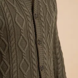 Mast & Harbour Men Cable Knit Cardigan image 5