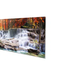 nestroots Canvas Framed Autumn Cascade Nature's Vibrant Symphony Wall Painting(18X36 Inch) image 4