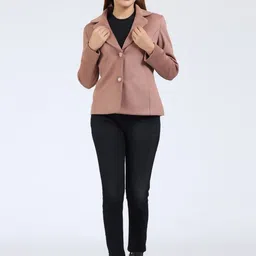 YOUNG CLUB CLASSIC Self Design Notched Lapel Overcoat image 4