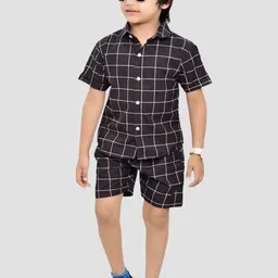 BAESD Boys Checked Pure Cotton Clothing Set-picture-14