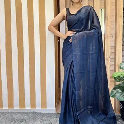 DIVASTRI Striped Pure Chiffon Jamdani Saree-picture-10