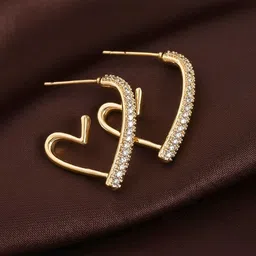 COOLWOOL Heart Shaped Drop Earrings-picture-12