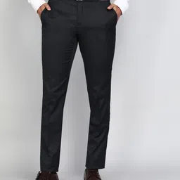 raymond Men Slim Fit Dark Blue Polyester Trousers-picture-18