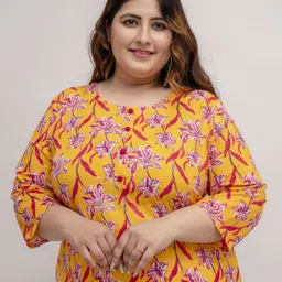 Fashion Zest Plus Size Floral Printed Kurta image 5
