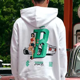 Bonkers Corner Men Printed Hooded Pullover Sweatshirt image 5