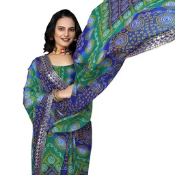 KANOODA Bandhani Pure Georgette Bandhani Saree image 2