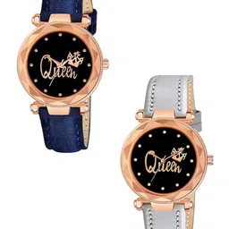 Miss Perfect Women Set Of 2 Dial & Leather Straps Analogue Watch DF30-picture-38