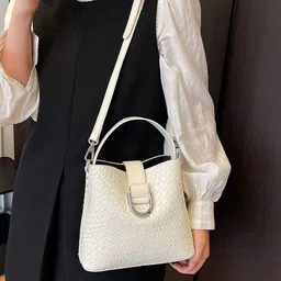 KPOP Textured PU Bucket Handheld Bag-picture-12