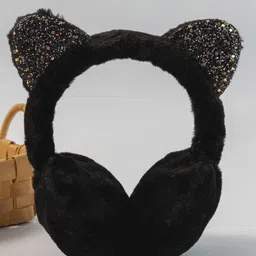 SYGA Girls Kitty-Design Cold Protection Fur Earmuffs Handband image 1