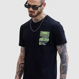 Snitch Men Graphic Printed Slim Fit Cotton T-shirt image 4