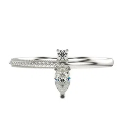 VALANOVA 14KT White Gold Diamond Studded Ring 1.51gms-picture-27