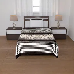 BLUEDOT Brown & White Geometric Woollen 210 GSM Dohar-image-16