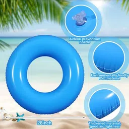 kindertales Inflatable (IND*66) Swim Ring 76 cm Swimming Ring Float for Kids Blue Inflatable Swimming Safety Tube image 5