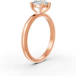 forever jewels 5Ct Pear Cut Moissanite Women 5 Prong Solitaire Ring 14K Rose Gold Plated Sterling Silver Moissanite Gold Plated Ring image 2