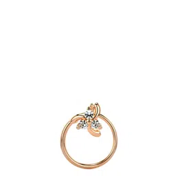 VALANOVA Women 14 Kt Rose Gold 0.03CT Lab Grown Diamond Nosepin 0.22gm-image-2