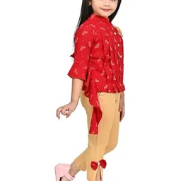jy traders Girls Printed Shirt with Trousers image 4
