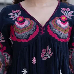 VenderVilla Floral Embroidered A-Line Dress image 4