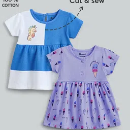Hopscotch Girls Pack of 2 Printed Fit & Flare Dress image 4