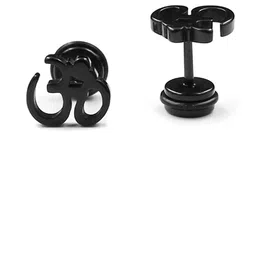 Peora Men Stainless Steel Om Shaped Studs image 2