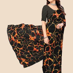 KANOODA Printed Daily Wear Georgette Saree image 2