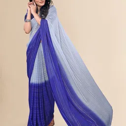 Moda Rapido Striped Satin Half and Half Saree image 5