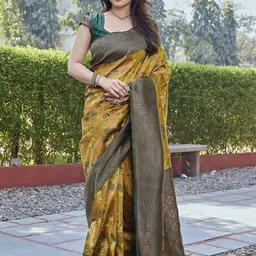 KALINI Women Floral Silk Blend Half and Half Saree-image-75